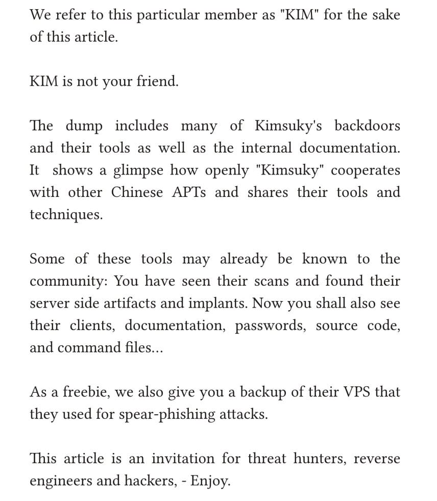 Note from Saber and cyb0rg to readers of their Phrack article