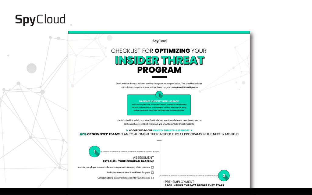 spycloud-infographic-2025-insider threat-checklist