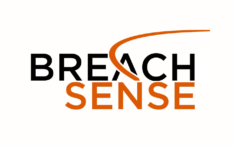 Official BreachSense logo highlighting cybersecurity and data breach monitoring solutions.