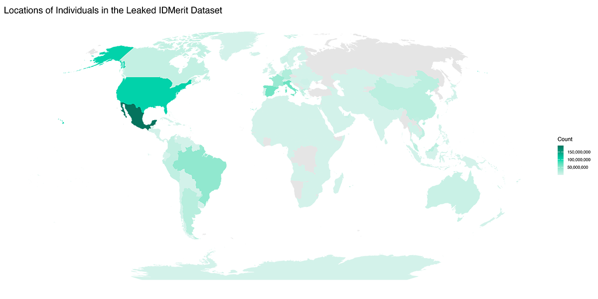 Global map showing cybersecurity threat locations worldwide.