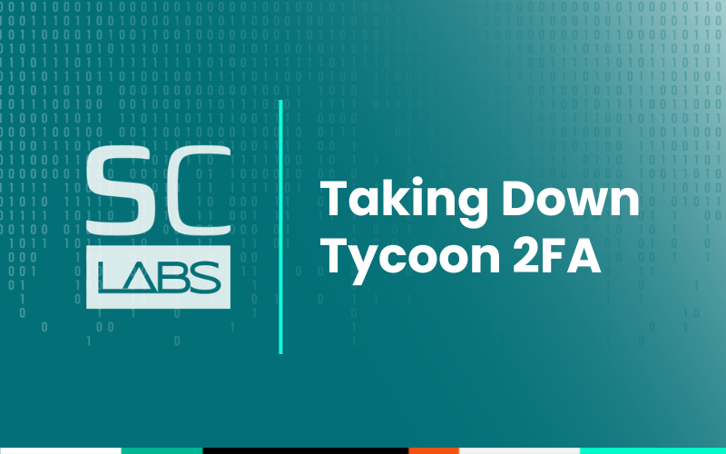 SpyCloud logo with "Taking Down Tycoon 2FA" text for cybersecurity awareness.