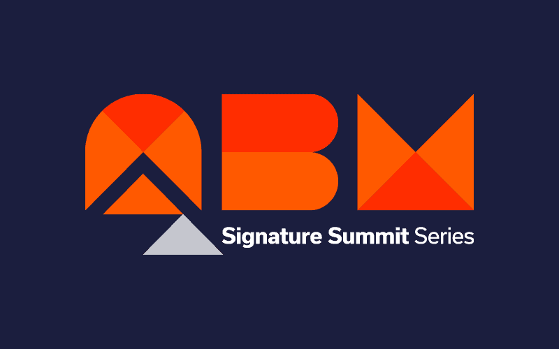 ABM Alliance CISO Summit logo with geometric design and bold colors.
