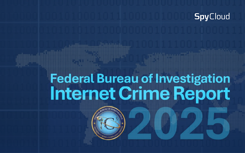 FBI Internet Crime Report 2025 with digital globe and cybersecurity theme.