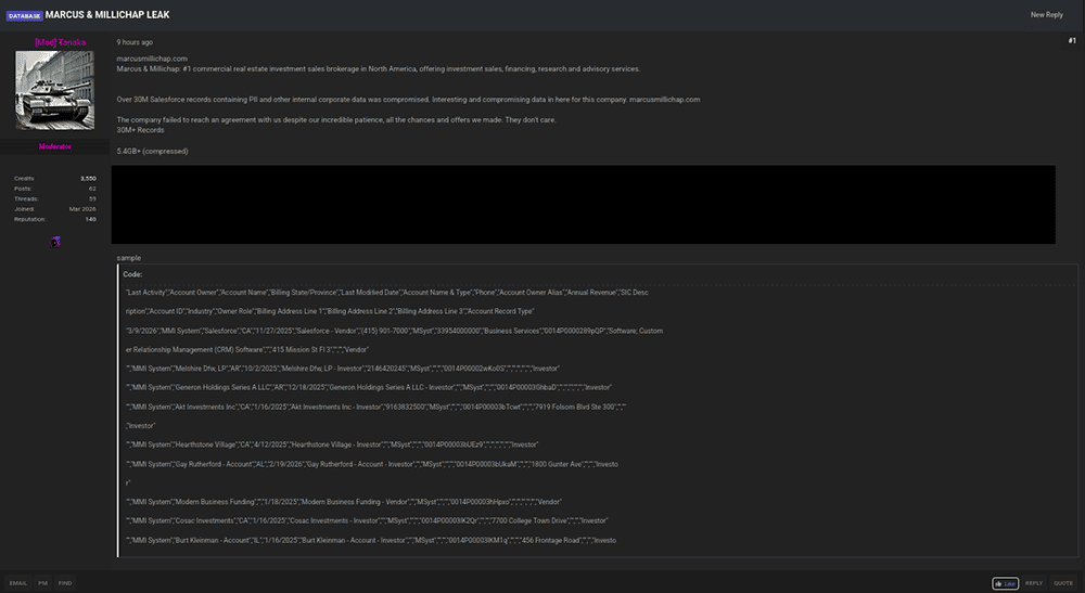 SpyCloud dashboard showing data leaks and breach details for cybersecurity analysis.