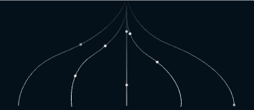 Visual representation of cybersecurity network with interconnected nodes and data flow.
