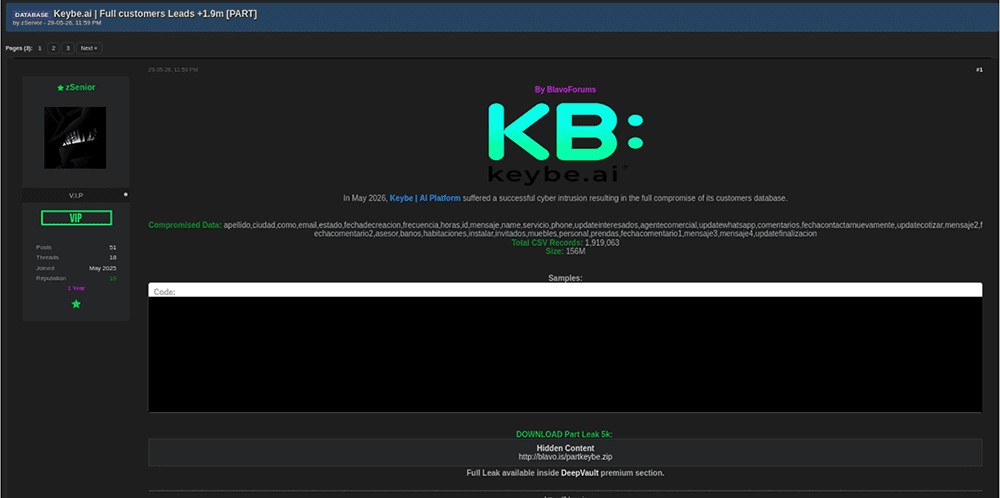 SpyCloud cybersecurity platform displaying data breach monitoring and threat detection tools.