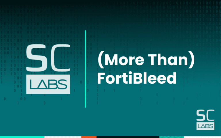 SpyCloud logo with FortiBleed threat actor infrastructure background.