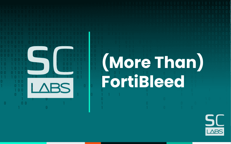 SpyCloud logo with FortiBleed threat actor infrastructure background.