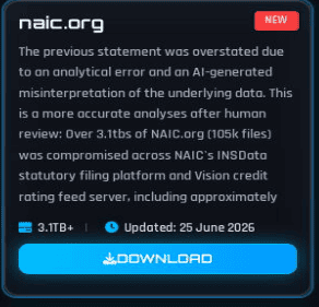 SpyCloud cybersecurity platform showing data review and download options.