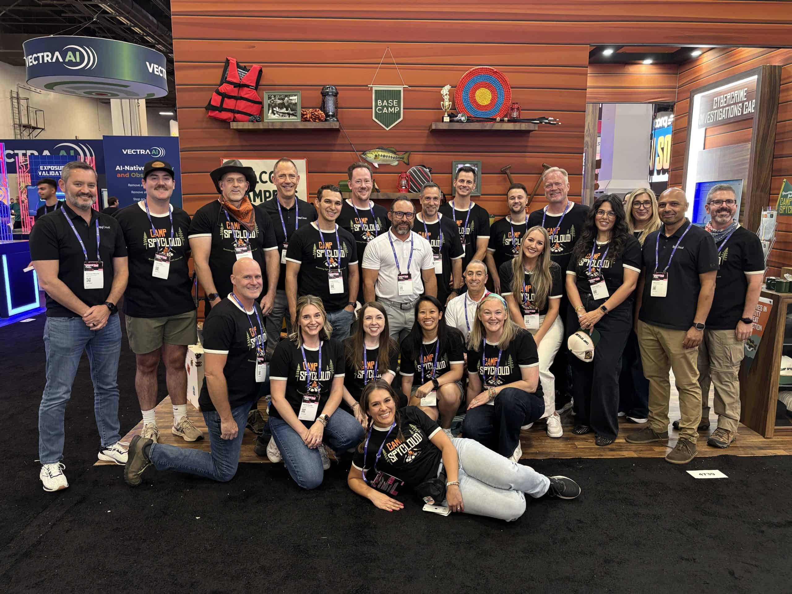 Group photo of SpyCloud team at Black Hat USA 2026 conference.