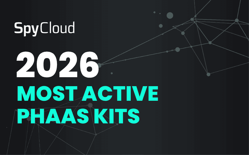 SpyCloud report on most active phishing kits in 2026 for cybersecurity.