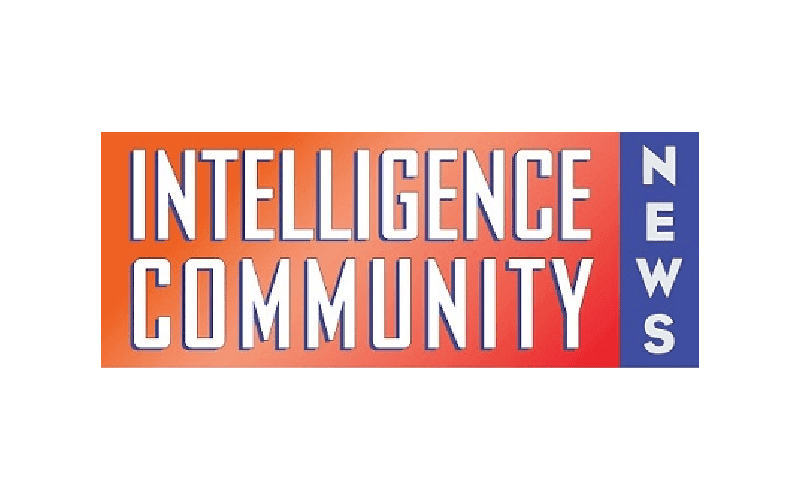 Intelligence Community News logo with bold text and vibrant colors.