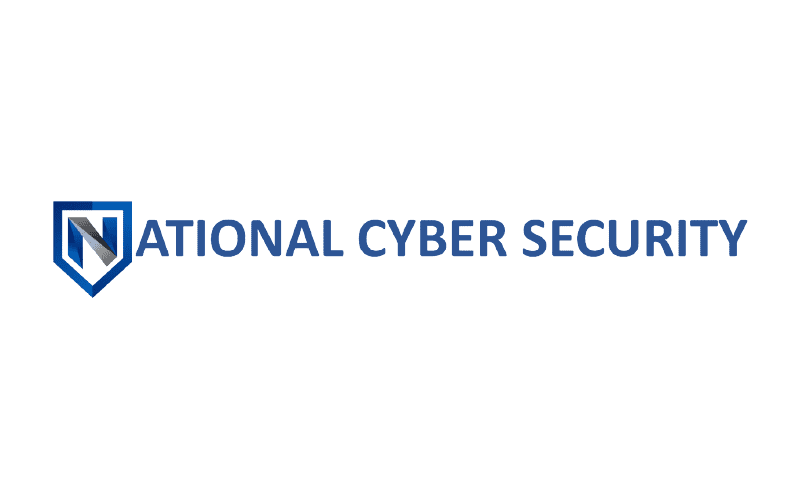 National Cyber Security logo with shield and text.