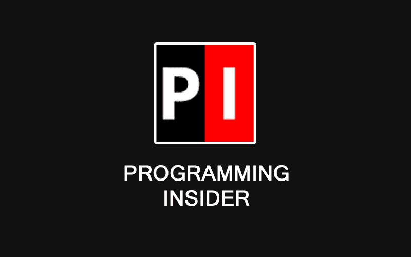 Programming Insider logo with P and I initials in black, white, and red.