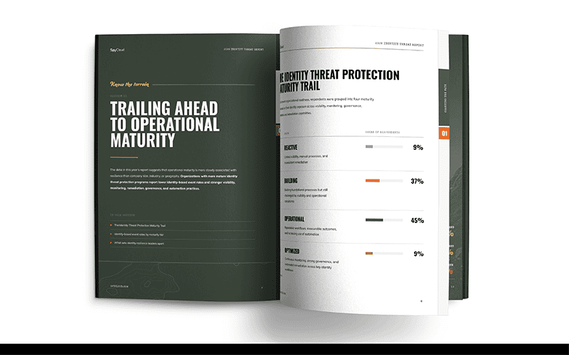 SpyCloud report on identity threat trends for 2026 with security insights.