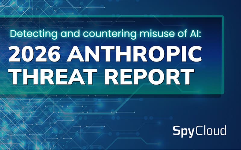 AI misuse detection report cover for 2026 by SpyCloud.