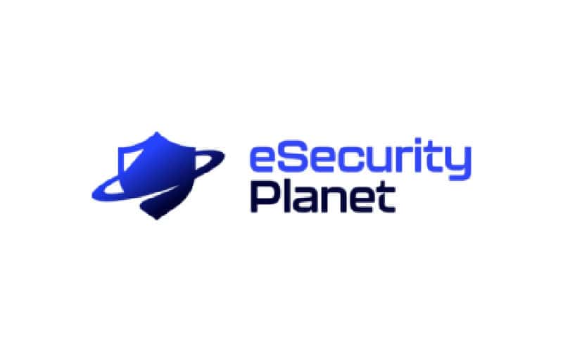ESecurity Planet logo with shield and orbit design.