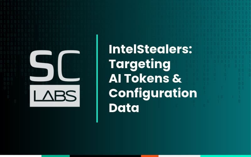 SpyCloud image about infostealers targeting AI tokens and config data.